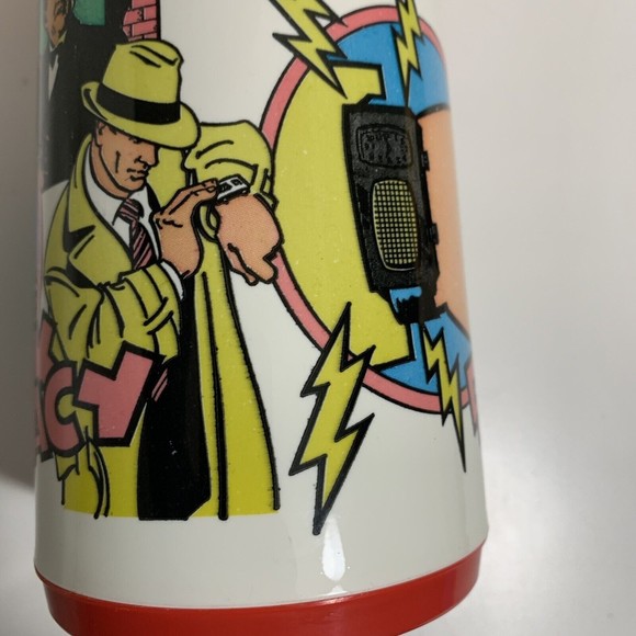 Vintage Dick Tracy Thermos Cup Disney Aladdin 1980s 80s VTG with Lid - Picture 8 of 12
